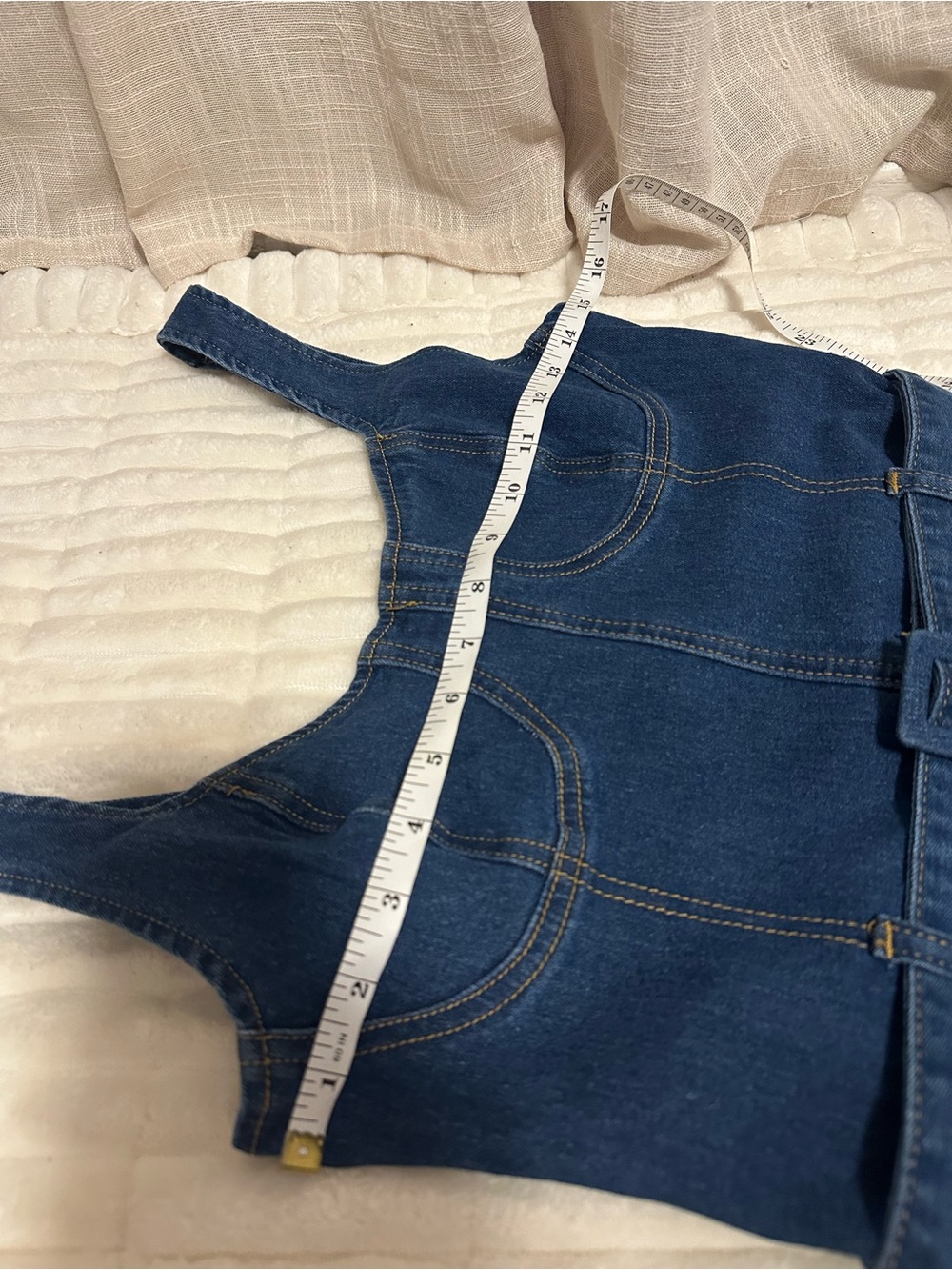 SHEIN Denim Belted Bodycon Mini Dress - Deep Blue - Picture 10 of 14